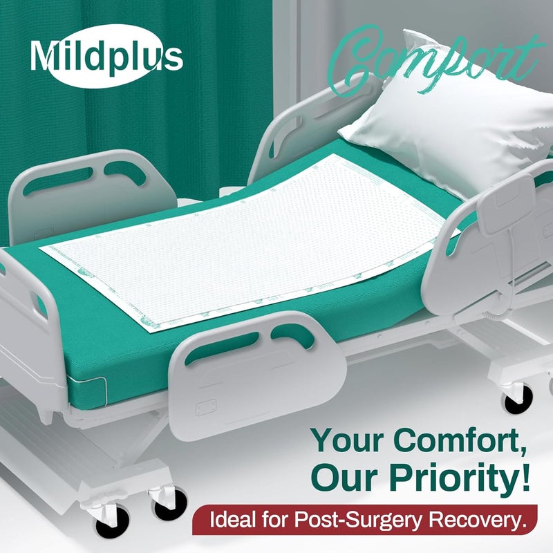 MILDPLUS Heavy Duty Underpads 30"X36", 25 Count, Ultra Absorbent Chucks Pads 130 Grams Disposable Bed Pads with Strength Cloth Backing Incontinence Pads for Adults, Kids or Pets - Image 3